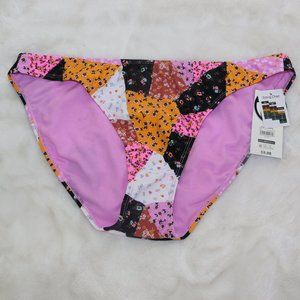 No Boundaries Patchwork Floral High Leg Bikini Bottom